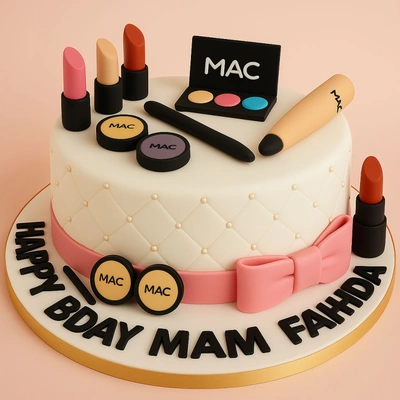 MAC Makeup Ladies' Cake - 8 Portions / Vanilla