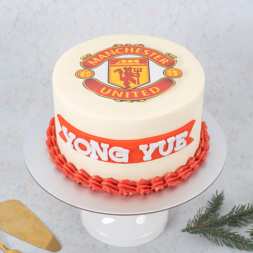 2D Manchester United Rose Lychee Cake 6 inch