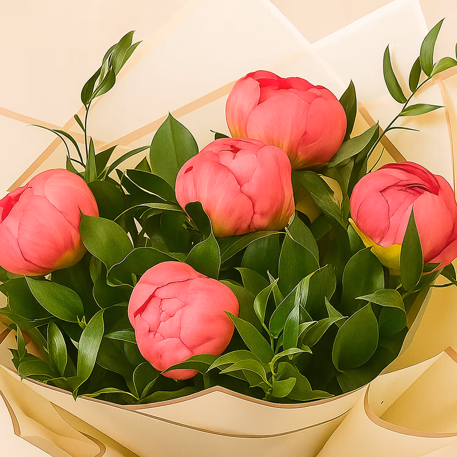 Delightful Pink Peonies Bouquet