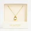 Sophisticated Golden Pearl Necklace & Earring Set with Exquisite Red Roses