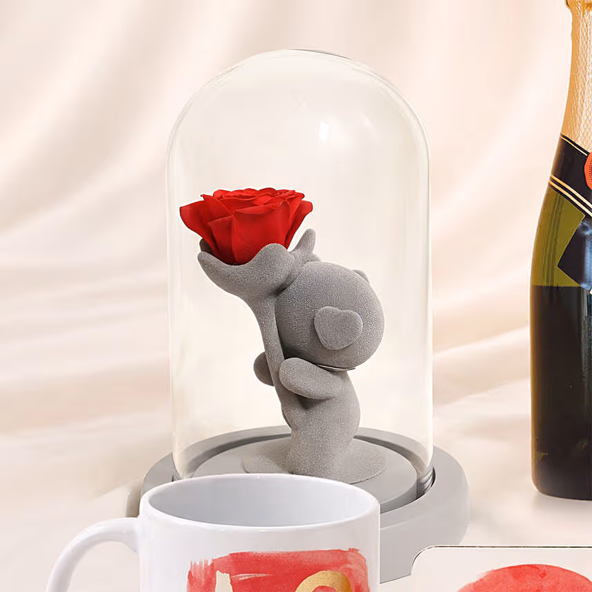 Valentine Gift Set With Wine