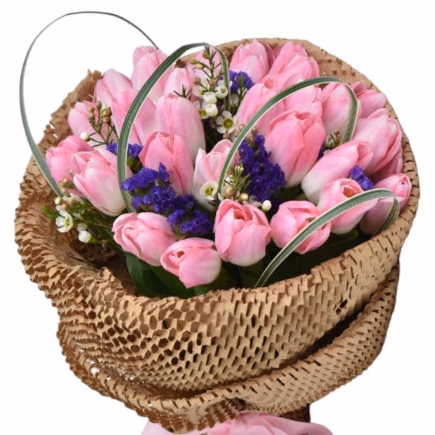 Tulips Pink Bouquet Arrangement