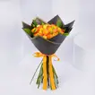 Roses of Devotion: Exquisite Orange and Yellow Bouquet