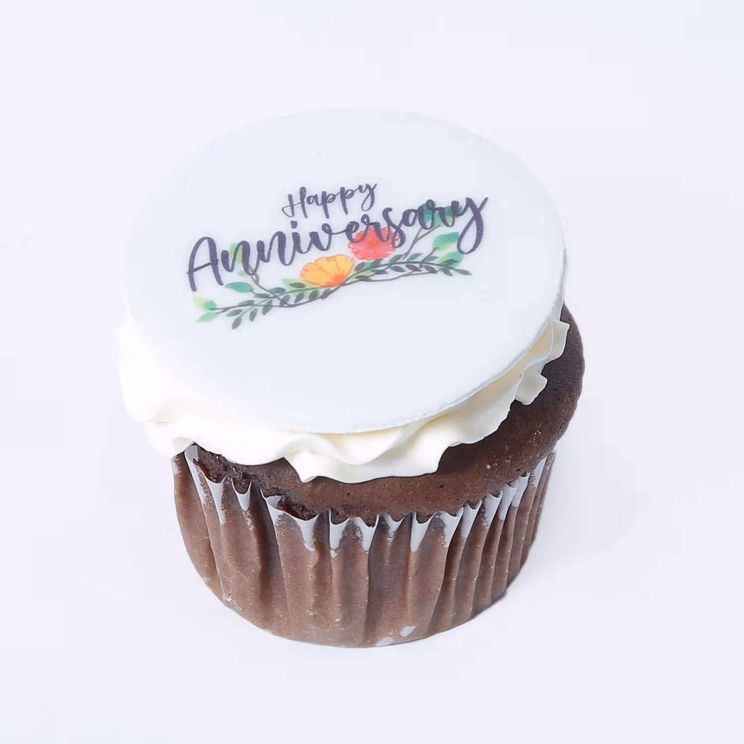 Delicious Chocolate Happy Anniversary Cupcakes - Pack of 6