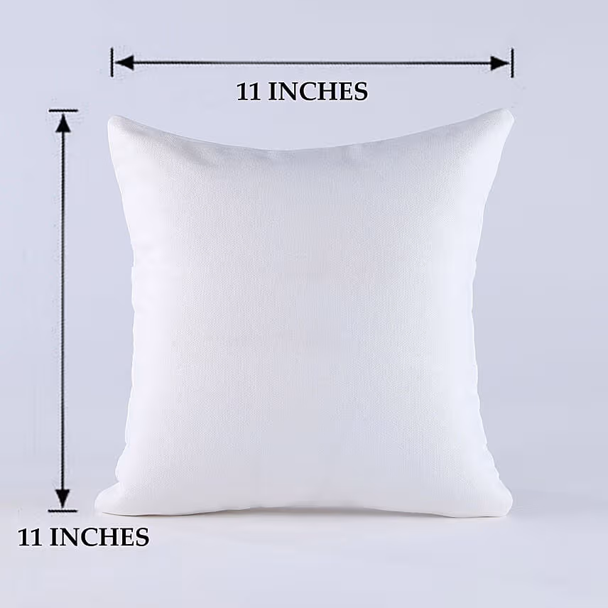 Personalised Led Cushion With Chocolate Cake