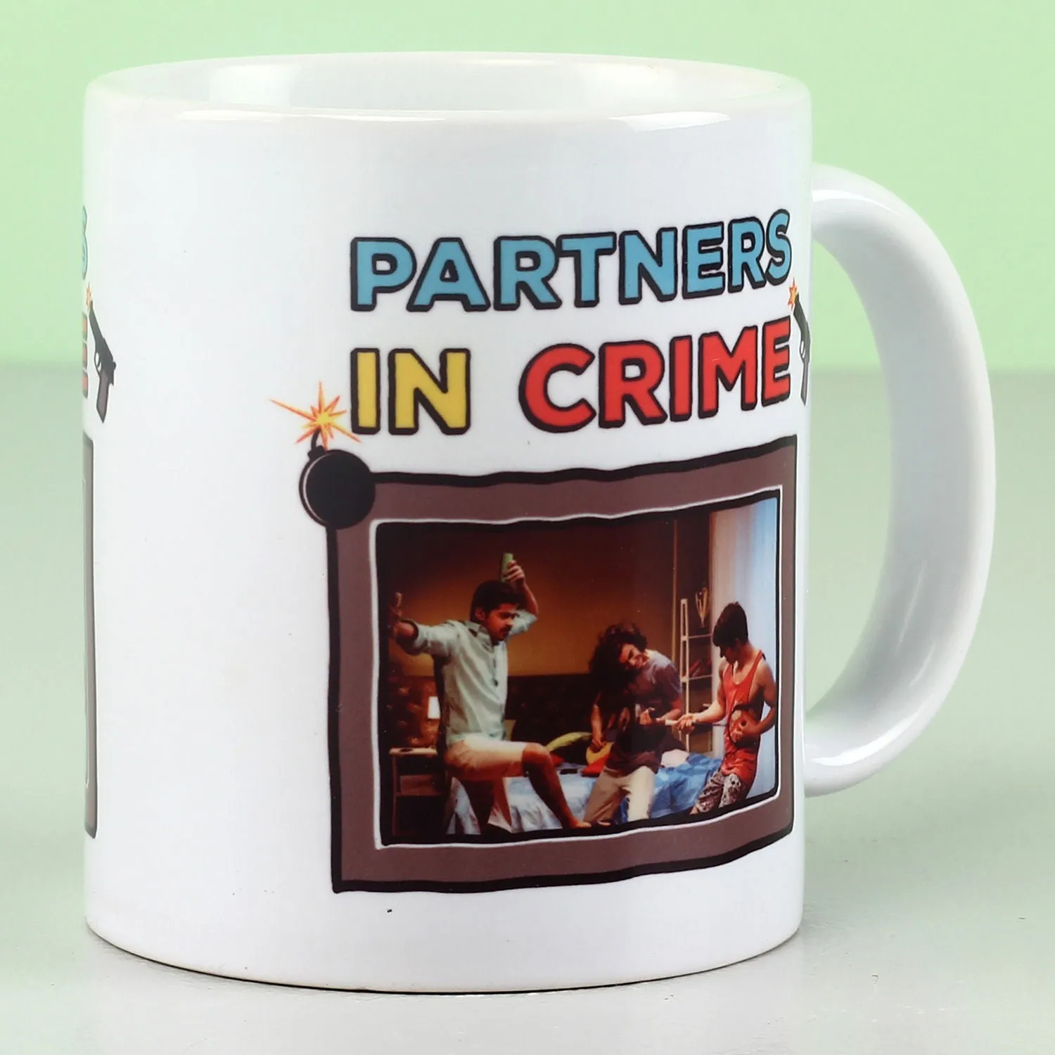 Customized 'Partners In Crime' Ceramic Mug - Perfect Gift for Friends