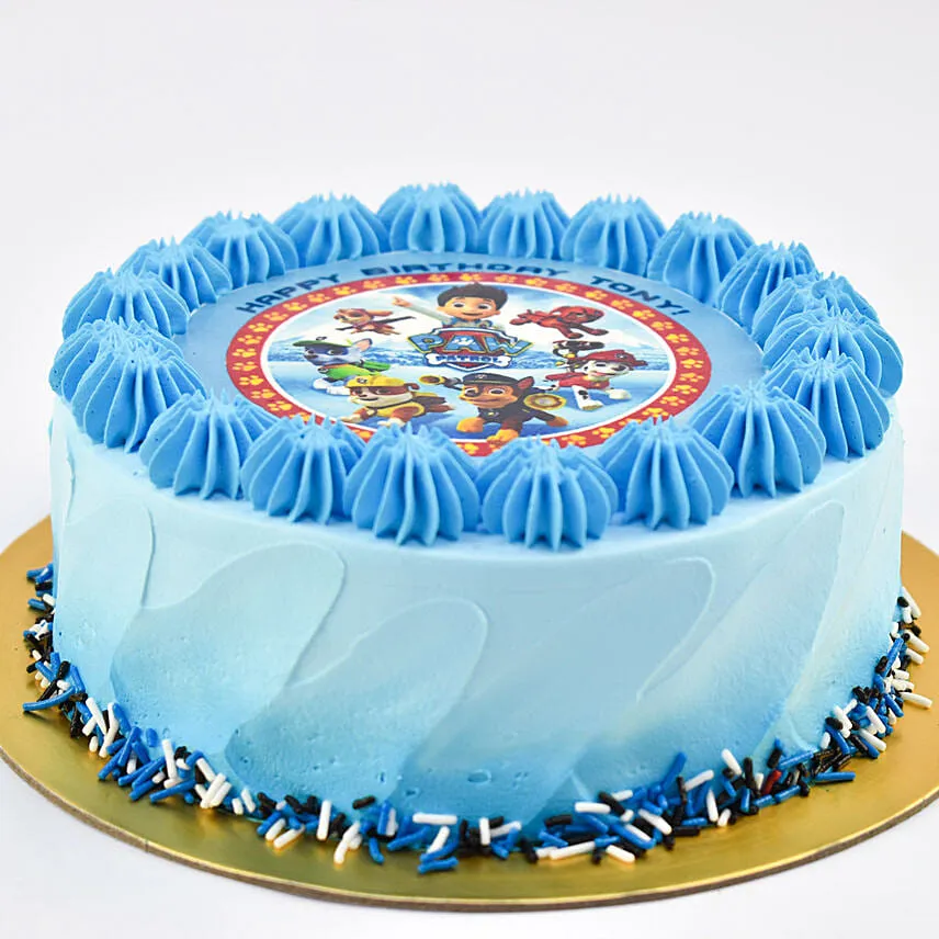 Paw Petrol Vanilla Cake For Birthday 8 Portion