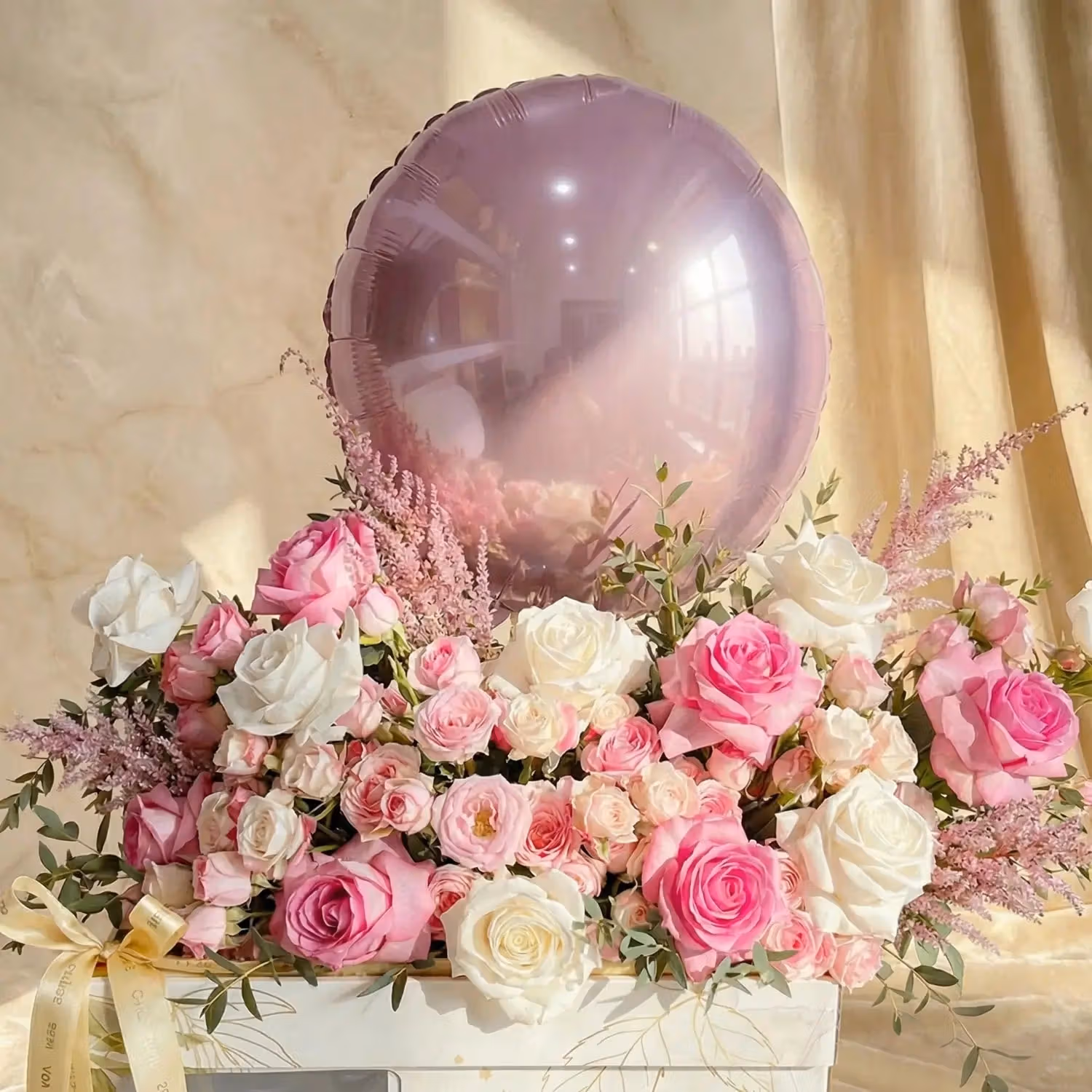 Luxurious Pink Pearl Celebration Box with Roses, Cupcakes & Perfume
