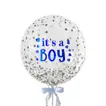 Its A Boy Glitter Confetti Balloon