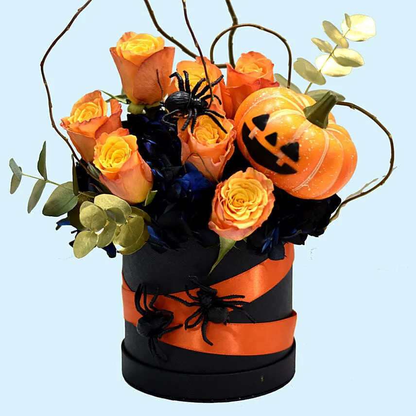 Happy Halloween Mixed Flowers Arrangement