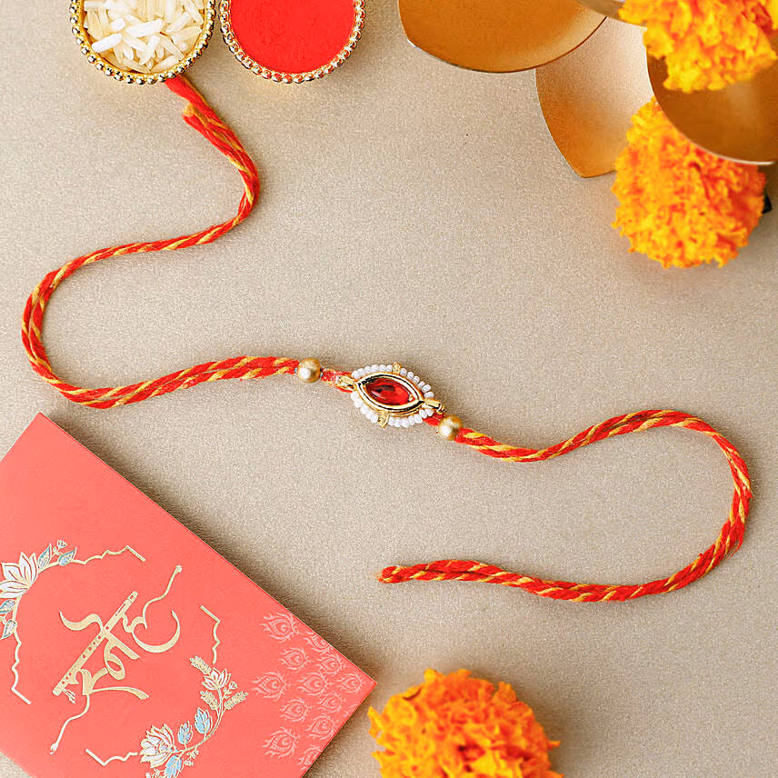 Mauli Rakhi & Personalised Name Roller Pen