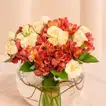 Elegant Baby Rose And Alstroemeria Vase Arrangement For Graduation