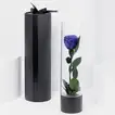 Exquisite Royal Blue Forever Rose in Elegant Glass Vase - Perfect Gift for Any Occasion