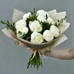 Elegant 10 White Peonies Bouquet