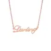 Darling Pendant Necklace - Signature Collection | Elegant Rose Gold Script Jewelry