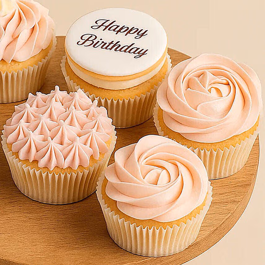 Assorted Happy Birthday Cupcakes