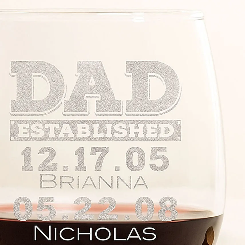 Engraved Glass For Dad