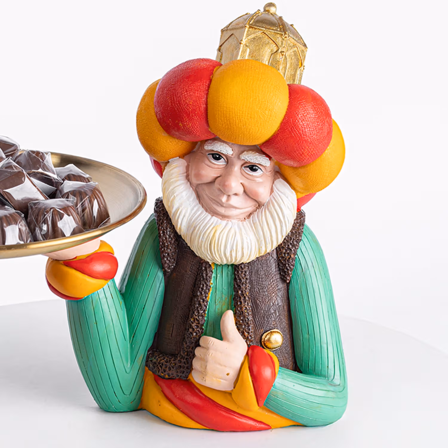 Belgian Chocolates In Fananees Sheikh Holding Plate