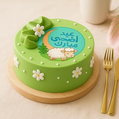 Eid Mubarak Vanilla Cake