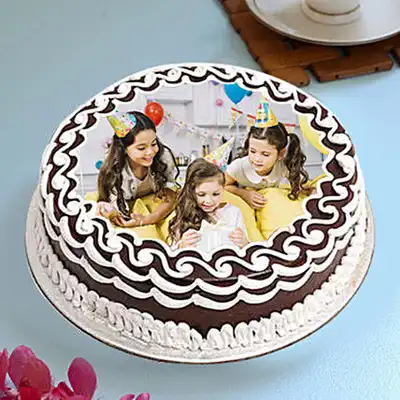 Charming Truffle Birthday Photo Cake - Half Kg Delight