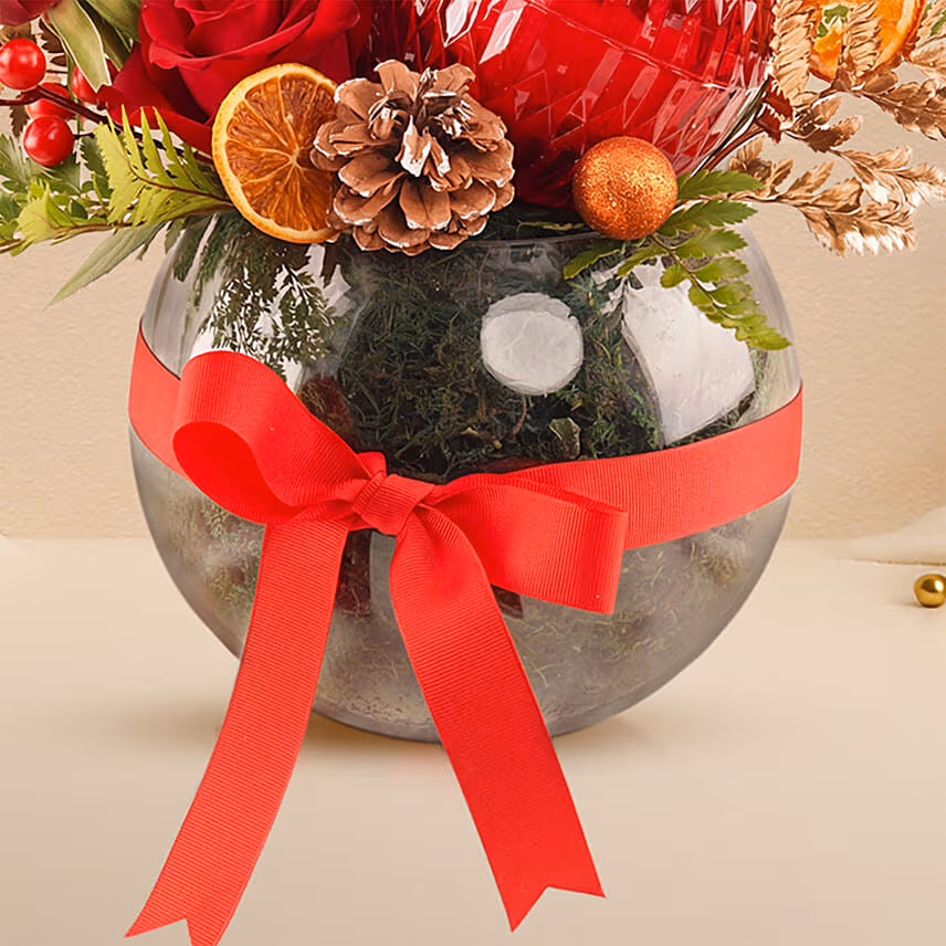 Festive Glow Floral Centerpiece
