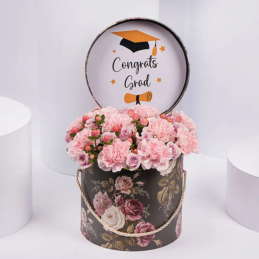 Lovely Pink Carnations Flowers For Graduation Day