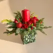 Festive Flame Christmas Vase Arrangement