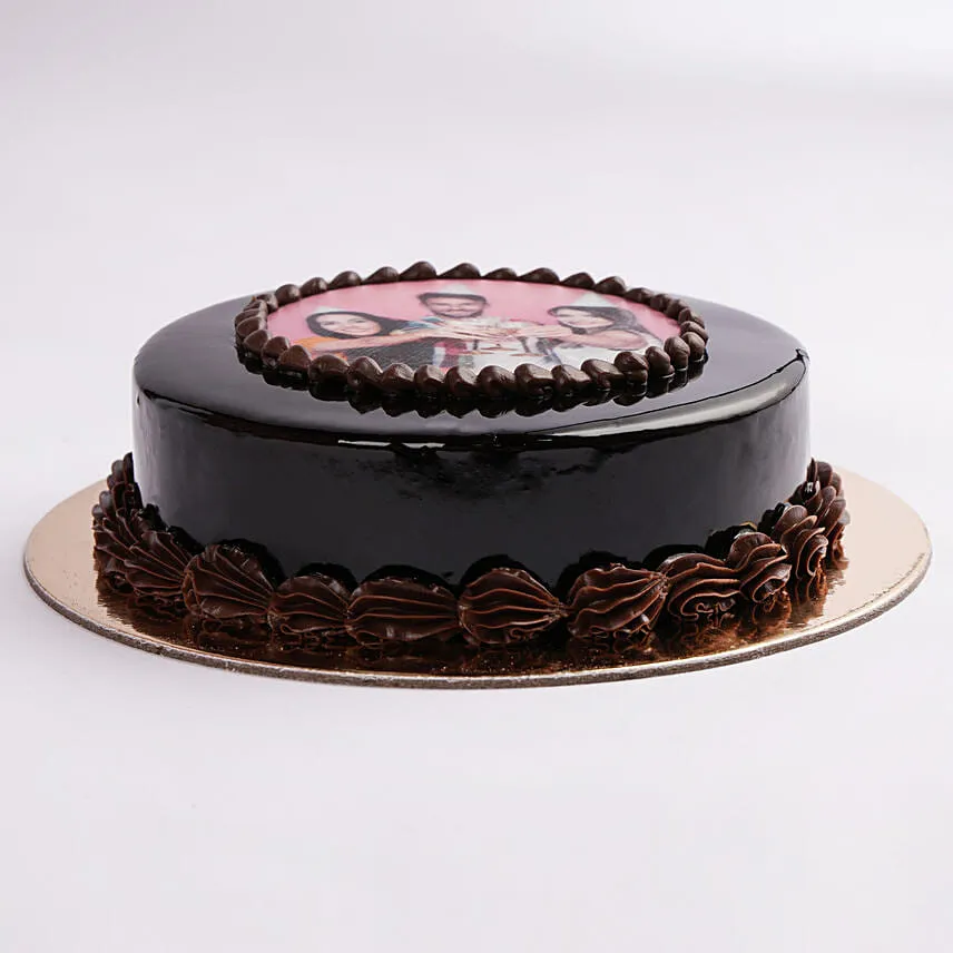 Chocolate Truffle Birthday Special Photo Cake Half Kg