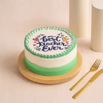 Delicious Chocolate 'Best Teacher Ever' Half Kg Cake