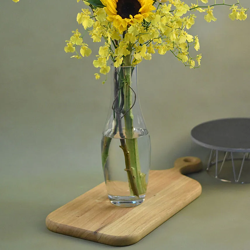 Gleaming Flowers Bottle Vase