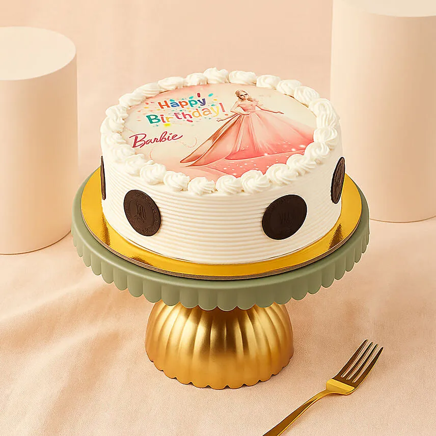 Barbie Birthday Cake Rose Lychee 8 Inches