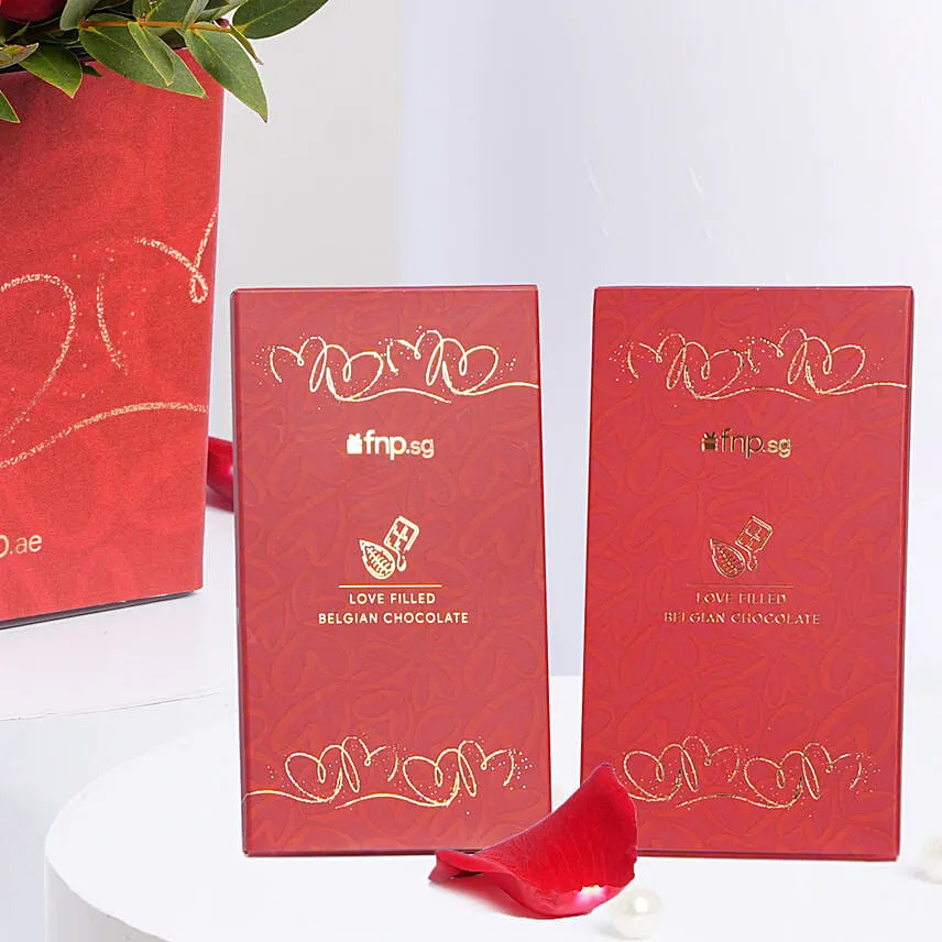 Stir My Heart Floral Expression with Chocolates For Vlentines Day