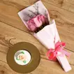 Elegant Pink Roses Bouquet with Designer Mono Cake - Perfect Duo for Special Moments