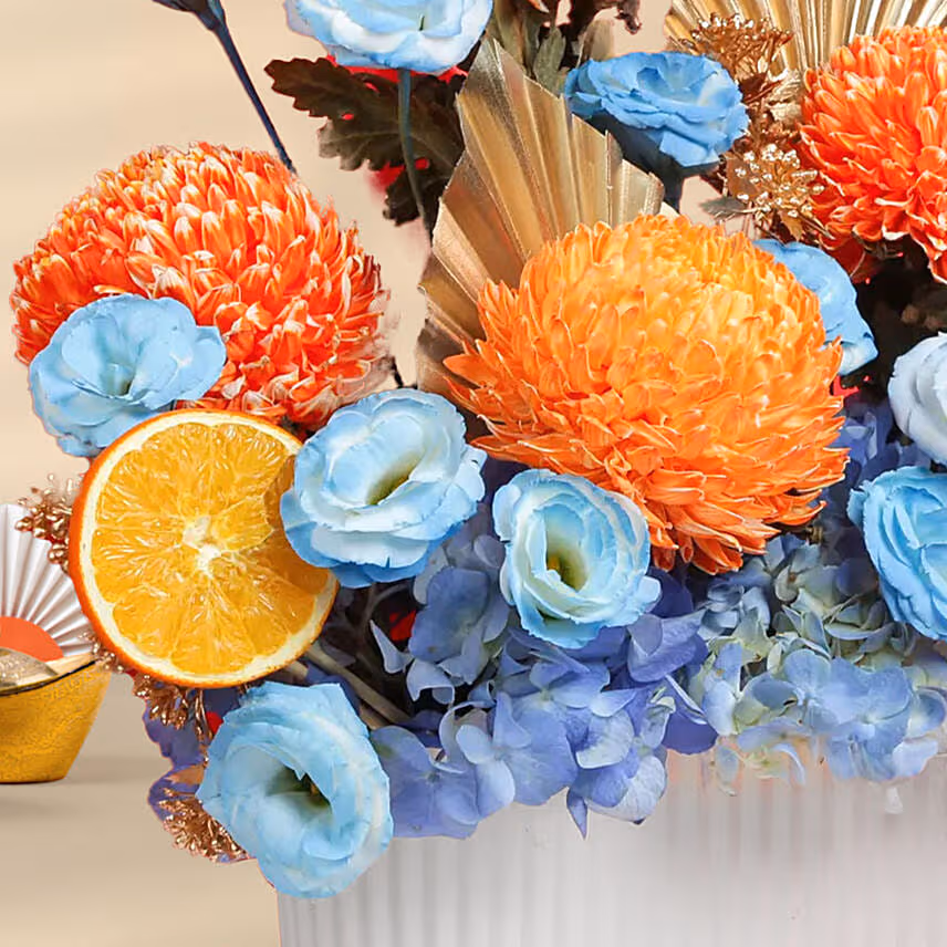 Wishing You Great Fortune Flowers Vase