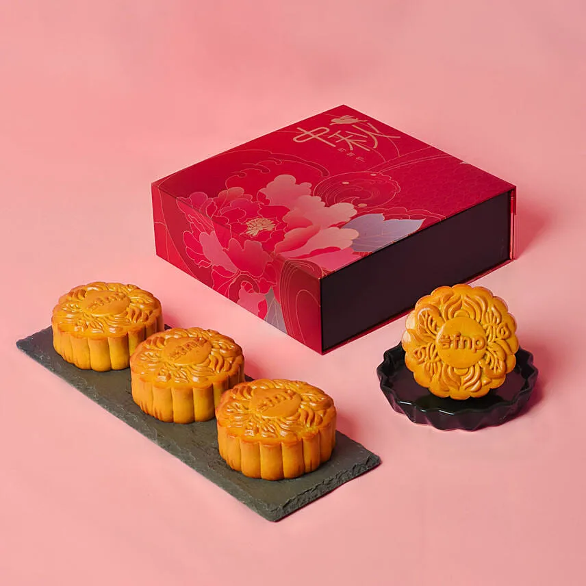 FNP White Lotus Single Yolk Mooncakes