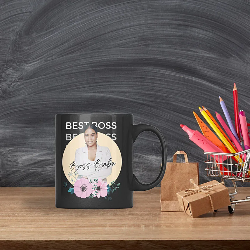 Boss Babe Leading With Black Style Mug