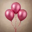 Elegant Set of 3 Pink Helium Balloons - Perfect for Any Celebration