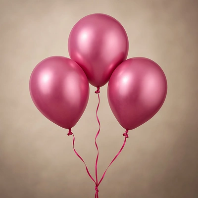 Elegant Set of 3 Pink Helium Balloons - Perfect for Any Celebration