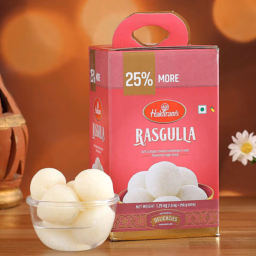 Deepavali Floral Diyas With Rasgulla
