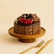 كيك فدج الشوكولاته مزين بالكرز - 4 قطع