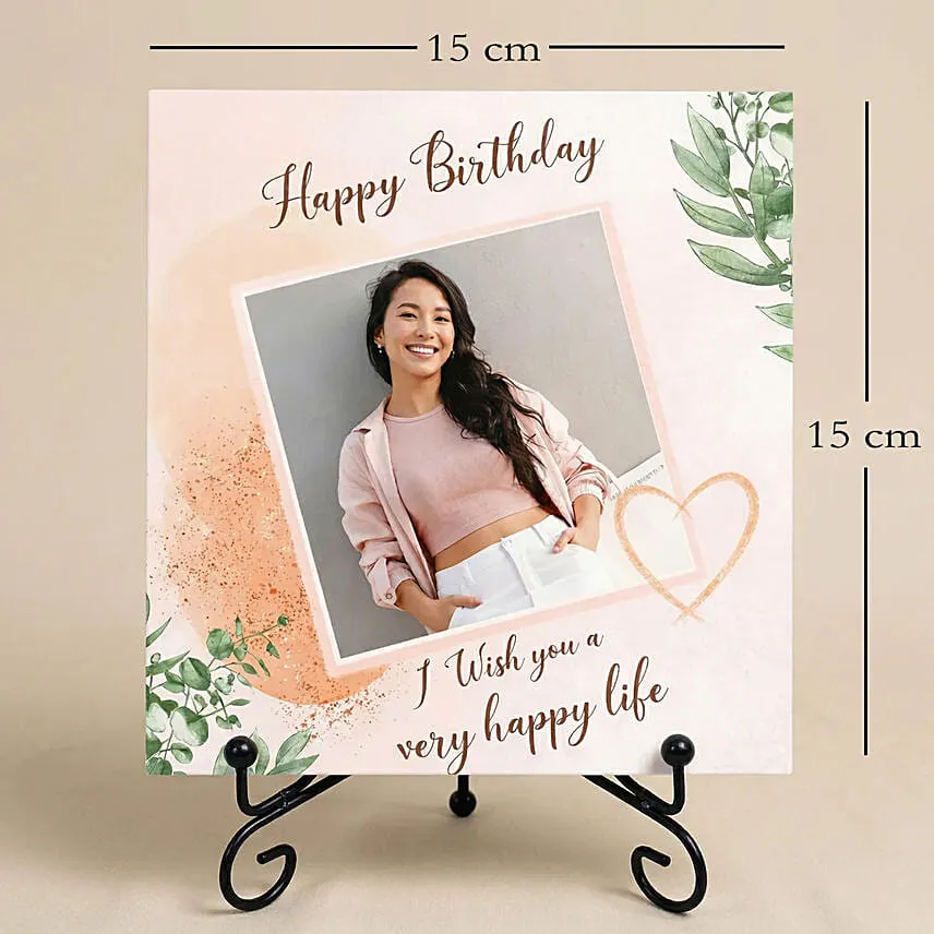 Personalised Happy Birthday Photo Stand