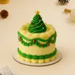 Festive Christmas Tree Buttercream Cake - Chocolate