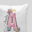 Personalized Easter Initial Cushion - Custom Name Decor