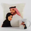 Charming Personalized Photo Cushion and Mug Set