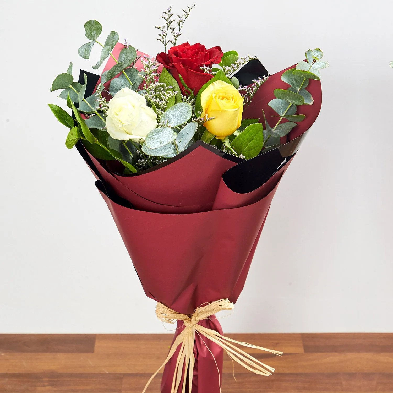 Vibrant Bouquet of Colored Roses
