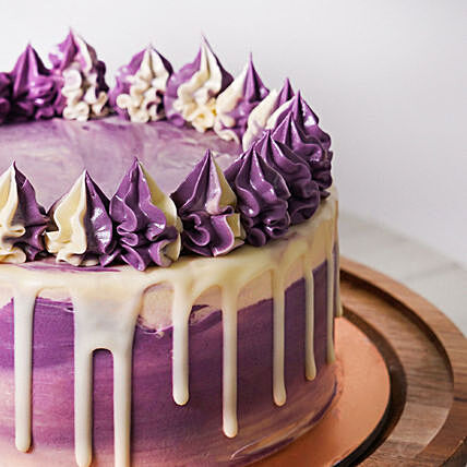 Purple Icing Rain: Luxurious Chocolate Cake Delight