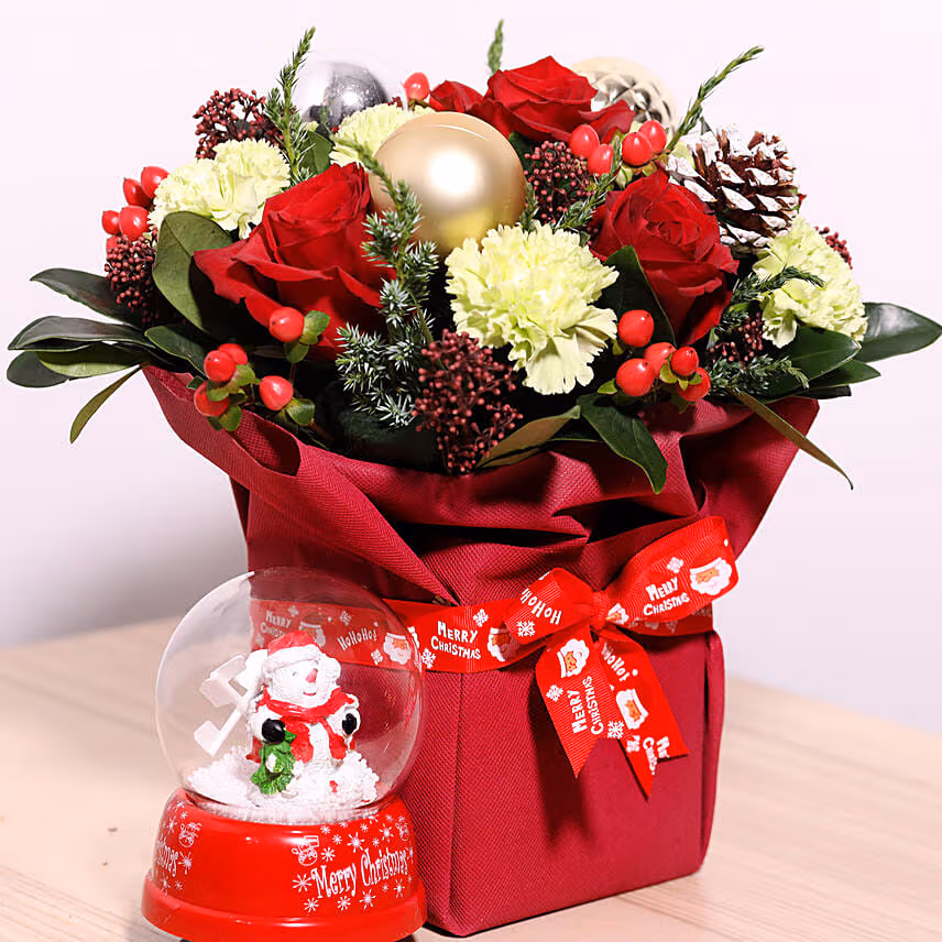 Musical Snowman And Flower Vase