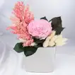 Timeless Pink Radiance | Luxurious Forever Rose in Silver Vase