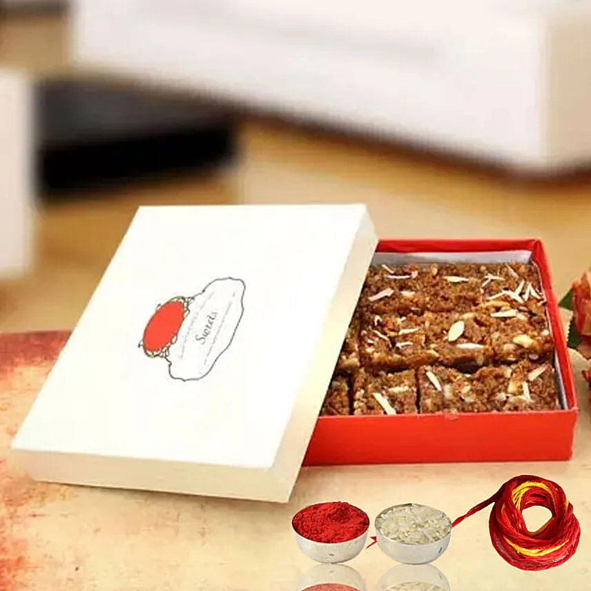Delicious Dodha Barfi With Moli & Roli Chawal For Bhaidooj