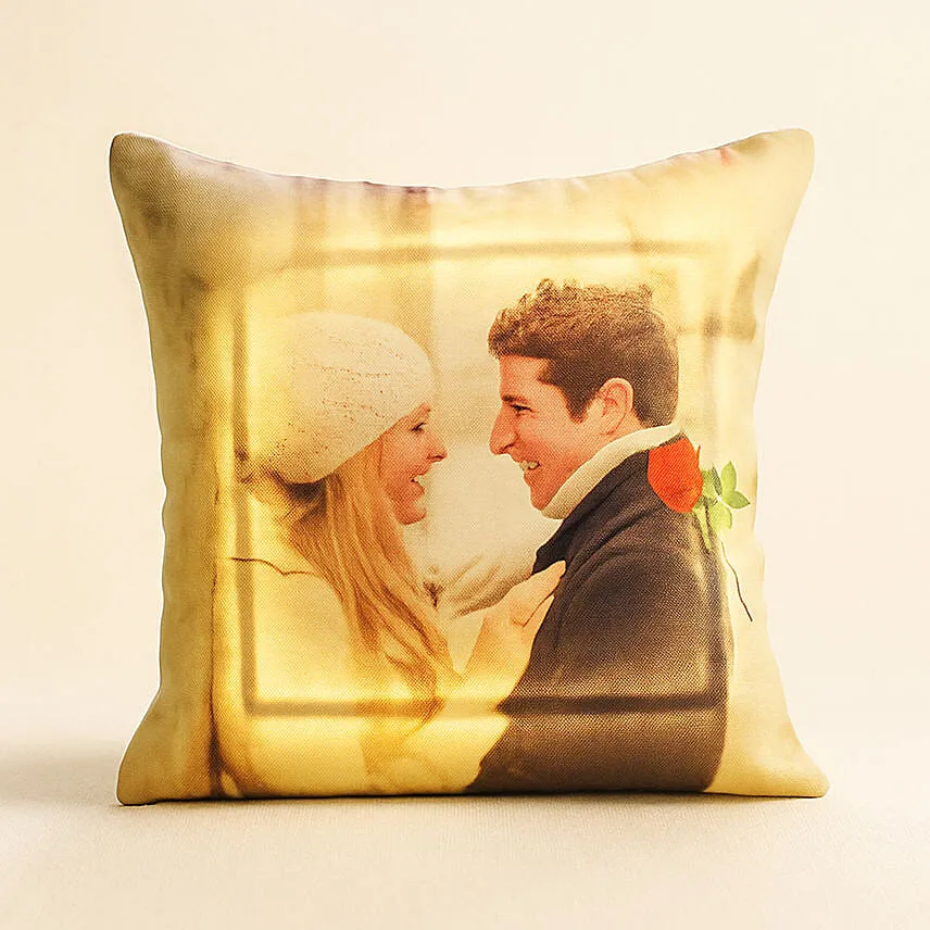 Charming Personalised Led Couple Cushion
